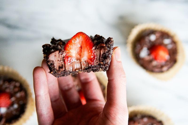 Chocolate-Dipped Strawberry Tartlets