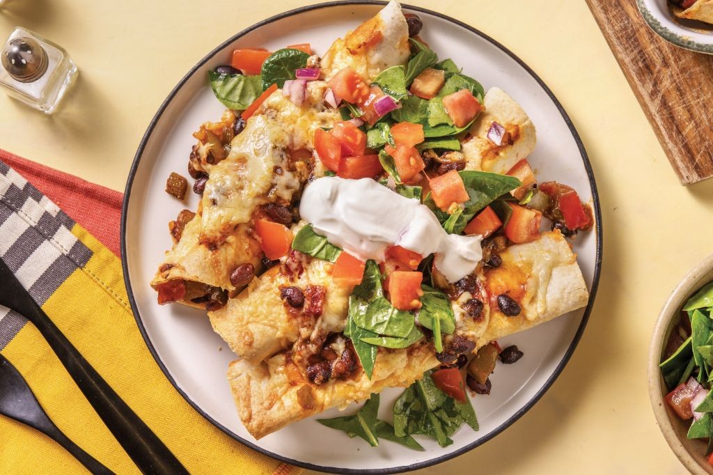 Chorizo and Bean Enchiladas