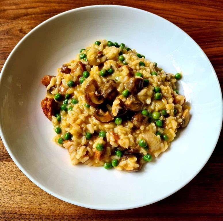 Chorizo and Mushroom Risotto