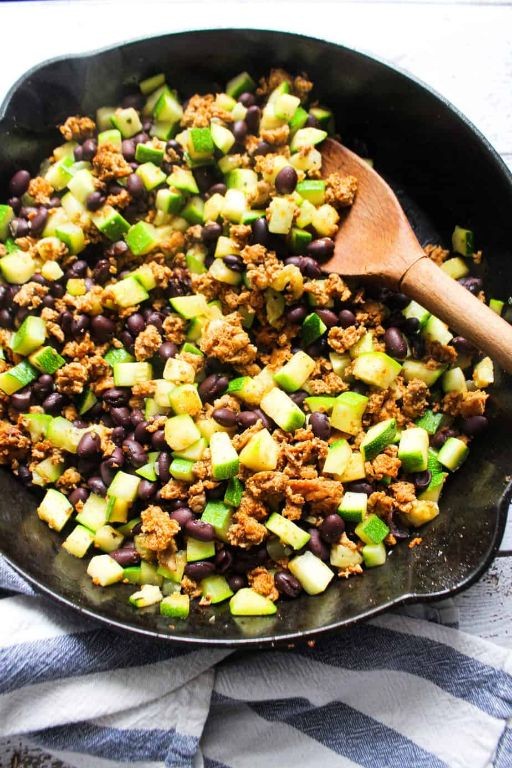 Chorizo and Zucchini Skillet
