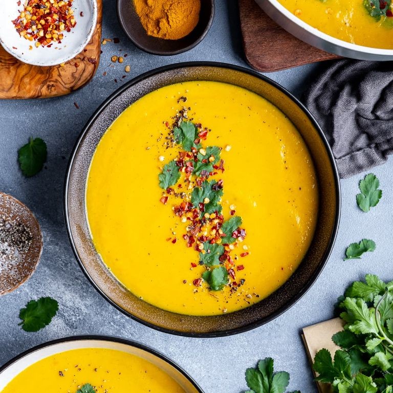 Christmas Spiced Carrot and Lentil Soup