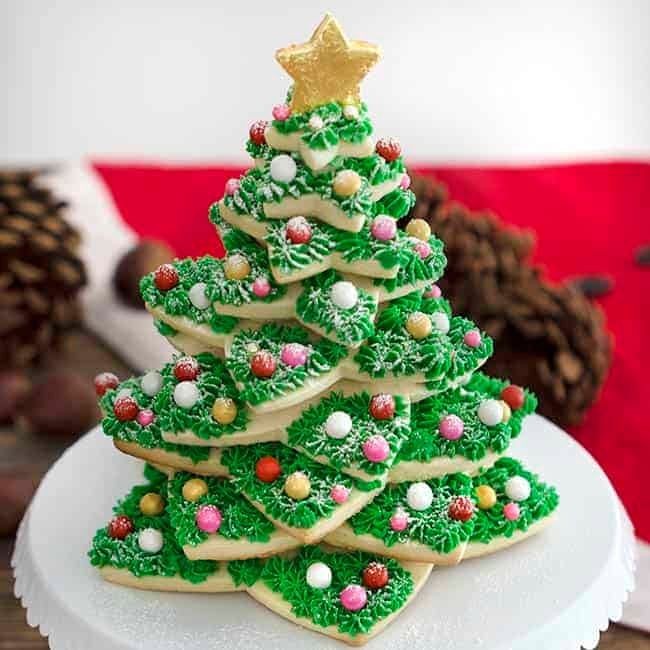 Christmas Tree Sugar Cookies
