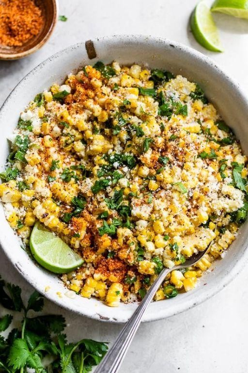 Cilantro Lime Grilled Corn with Cotija Cheese