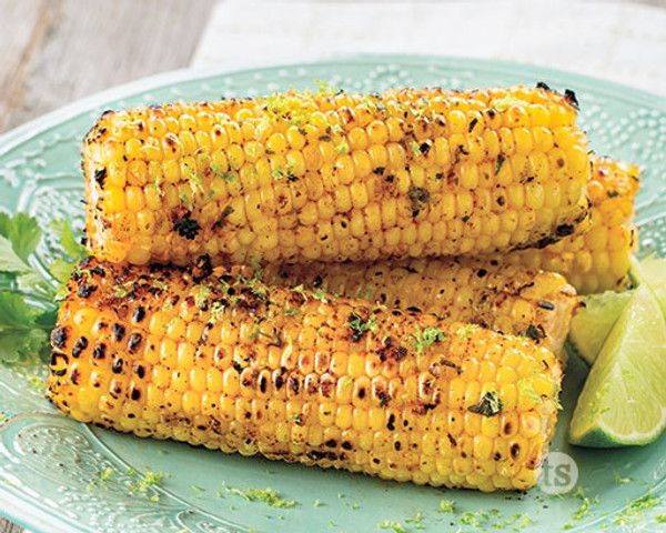 Cilantro Lime Oil Grilled Corn