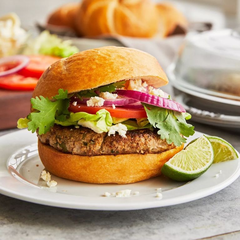 Cilantro Lime Turkey Burgers with Avocado
