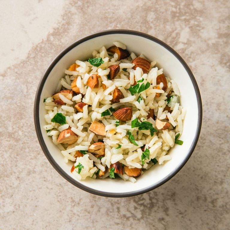 Cilantro Rice Pilaf with Almonds