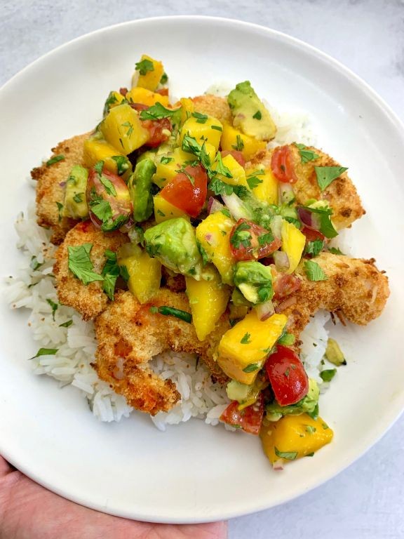Cilantro Rice with Mango Salsa