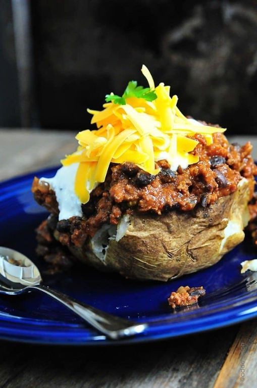 Cincinnati Chili Baked Potatoes