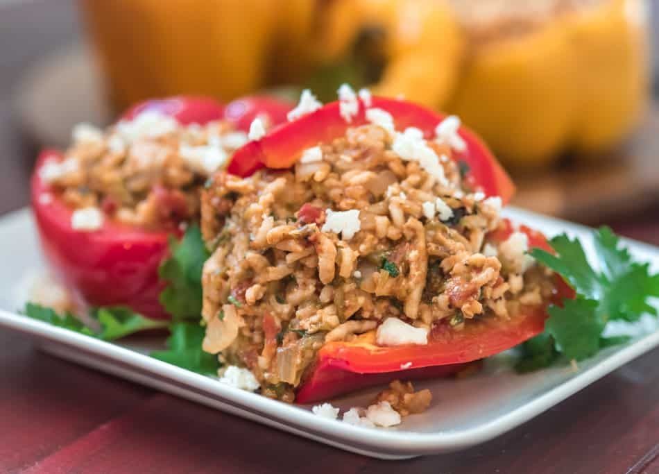 Cincinnati Chili Stuffed Peppers