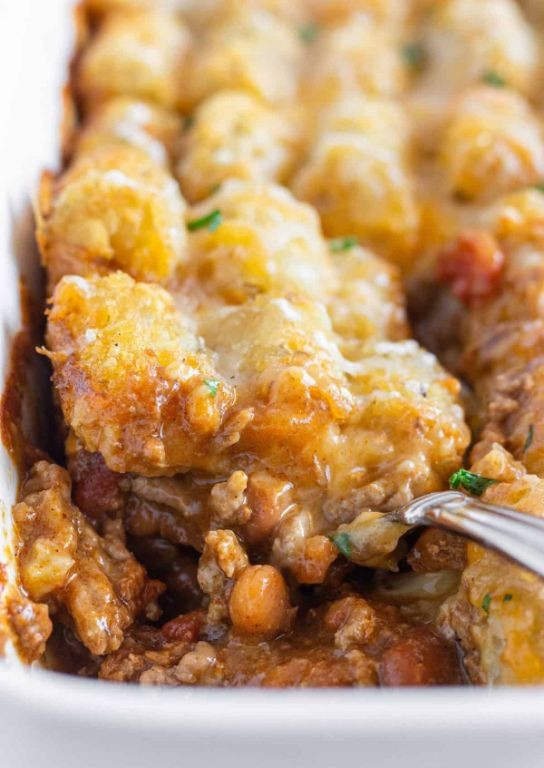 Cincinnati Chili Tater Tot Bake