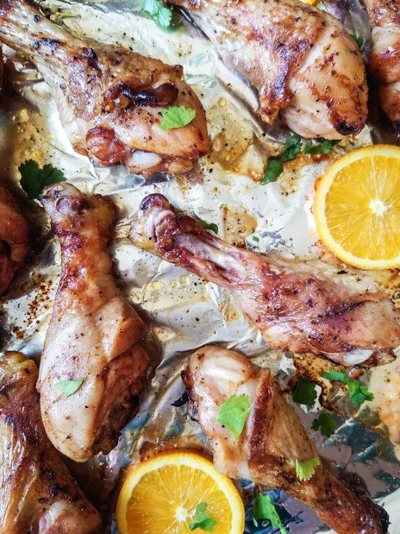 Citrus Marinated Baked Chicken Legs