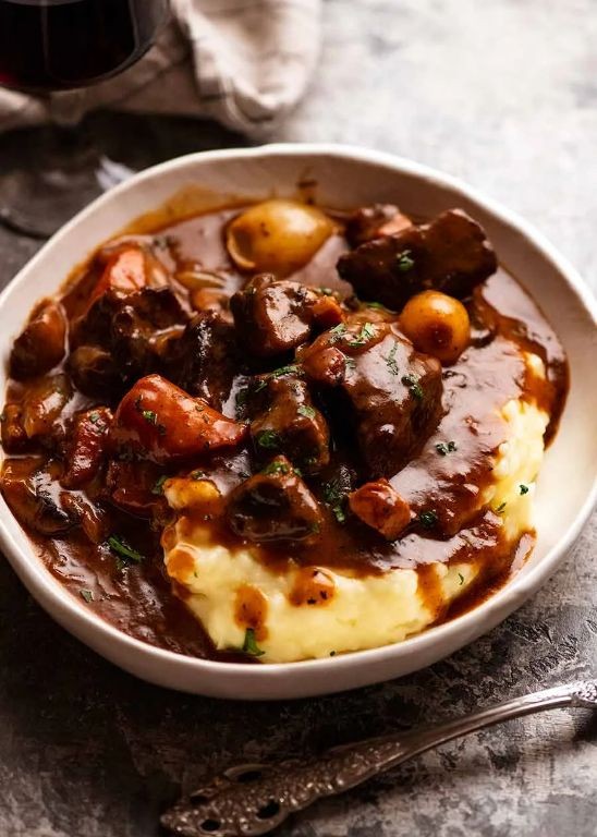 Classic Beef Bourguignon with Demi-Glace