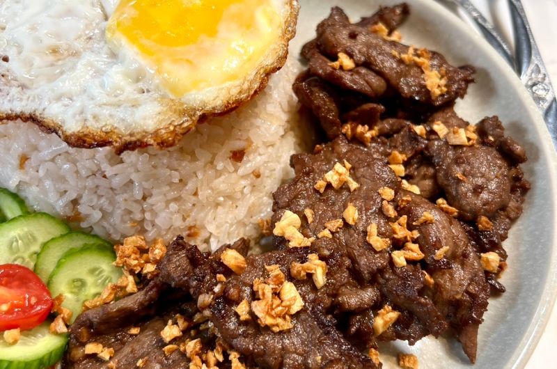 Classic Beef Tapsilog with Garlic Fried Rice