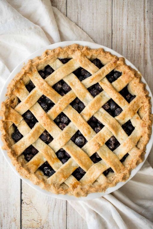 Classic Blueberry Pie with Lattice Top