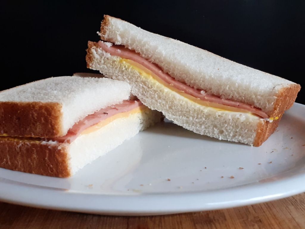 Classic Bologna and Cheese Sandwich