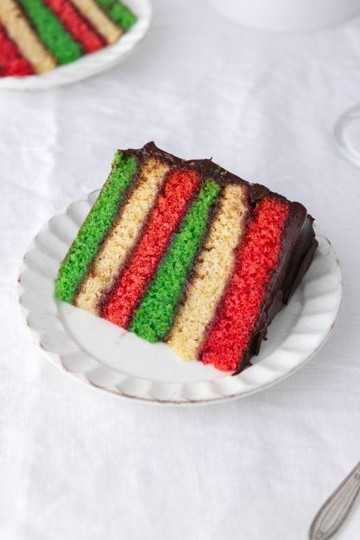 Classic Italian Rainbow Cookie Cake