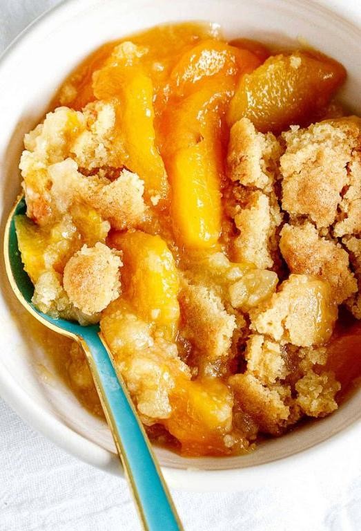 Classic Peach Dump Cake with Yellow Cake Mix