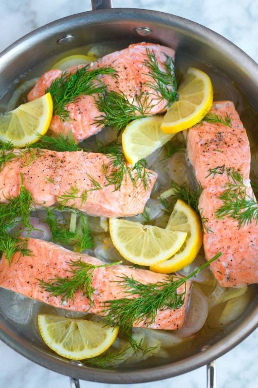 Classic Poached Salmon with Dill and Lemon