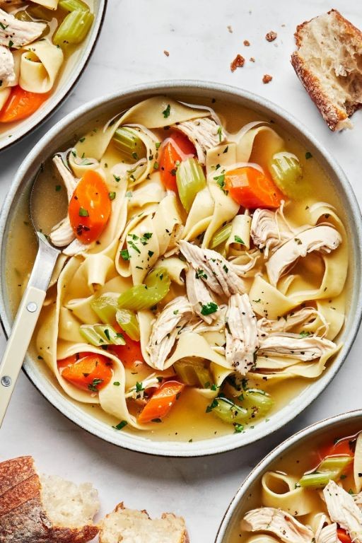 Classic Shredded Chicken Noodle Soup