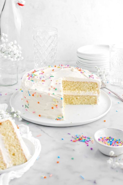 Classic Vanilla Birthday Cake with Buttercream Frosting
