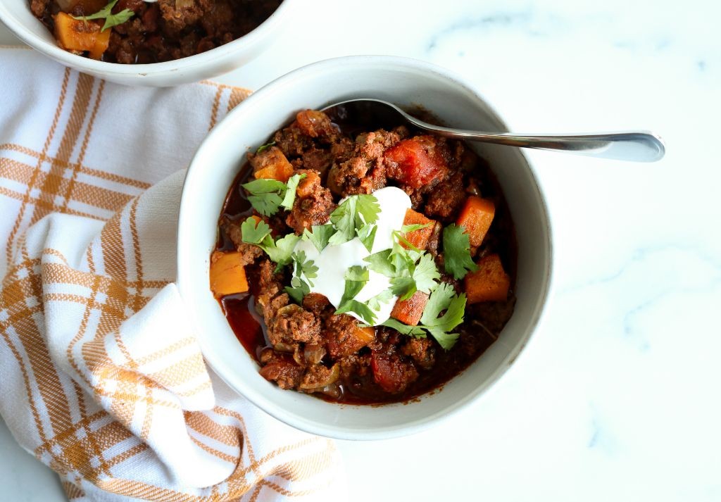 Clean Eating Beef and Butternut Squash Chili