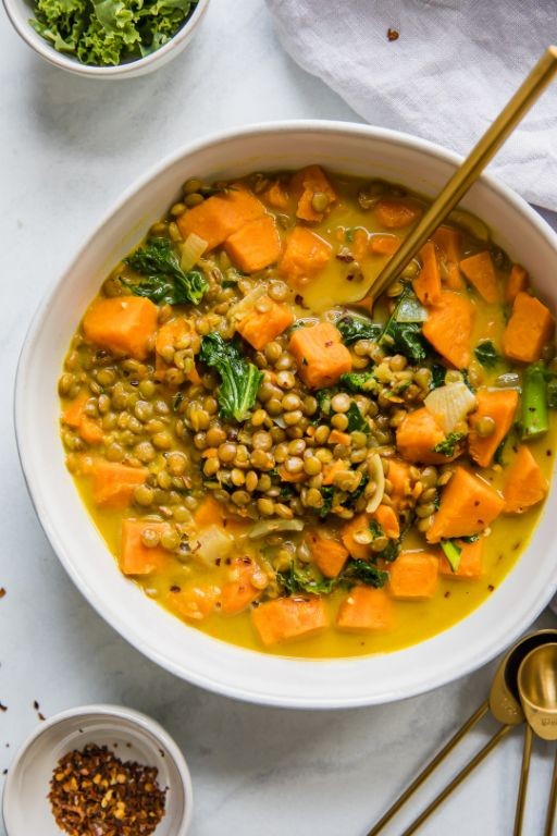 Clean Eating Lentil and Sweet Potato Curry