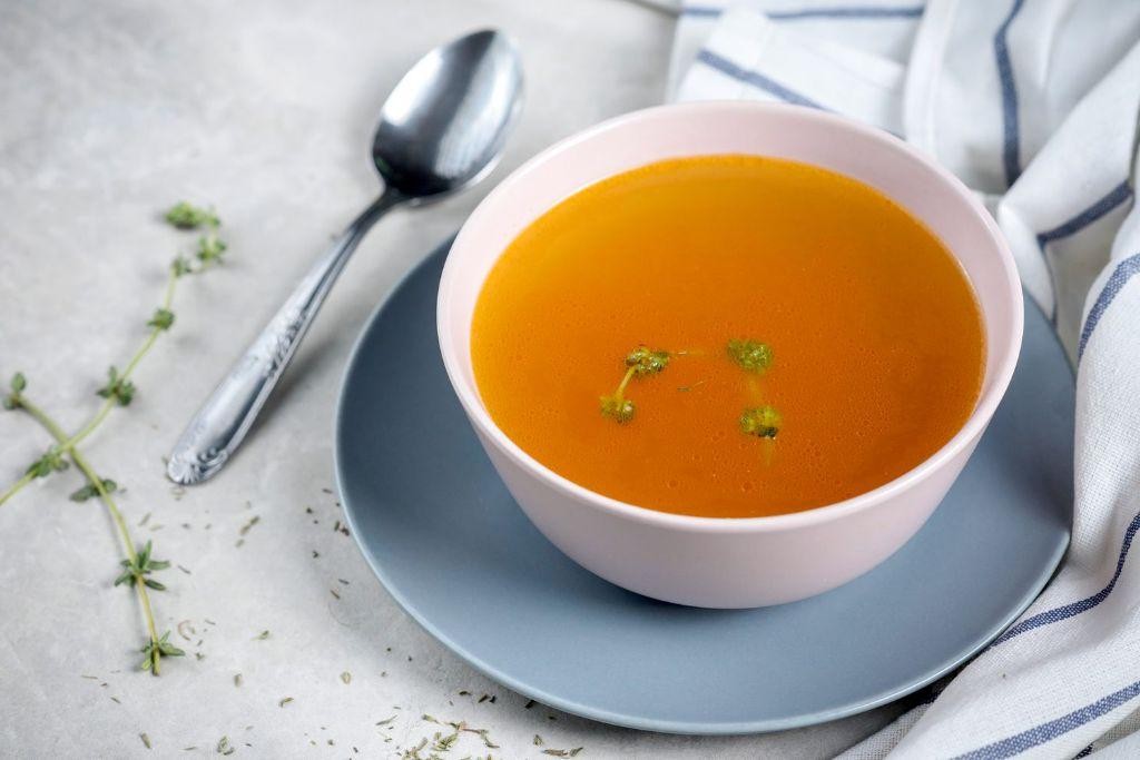 Clear beef consomme
