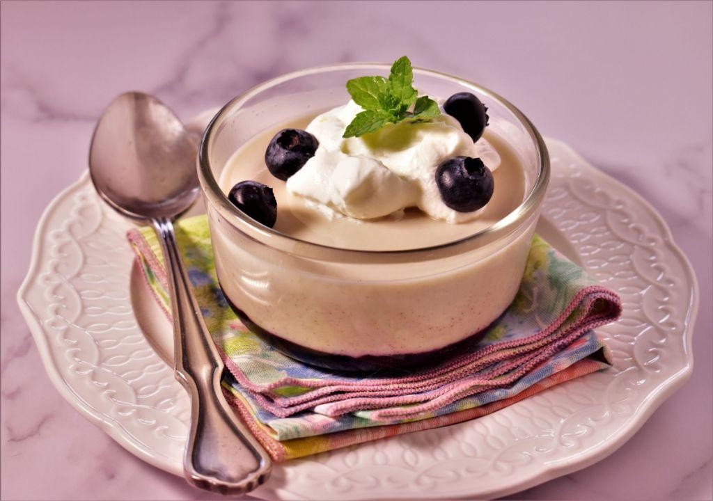 Clotted Cream Panna Cotta with Berry Compote