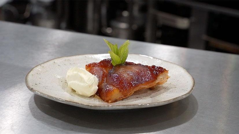 Clotted Cream and Caramelized Apple Tart