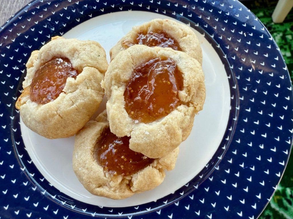 Clotted Cream and Fig Jam Thumbprint Cookies