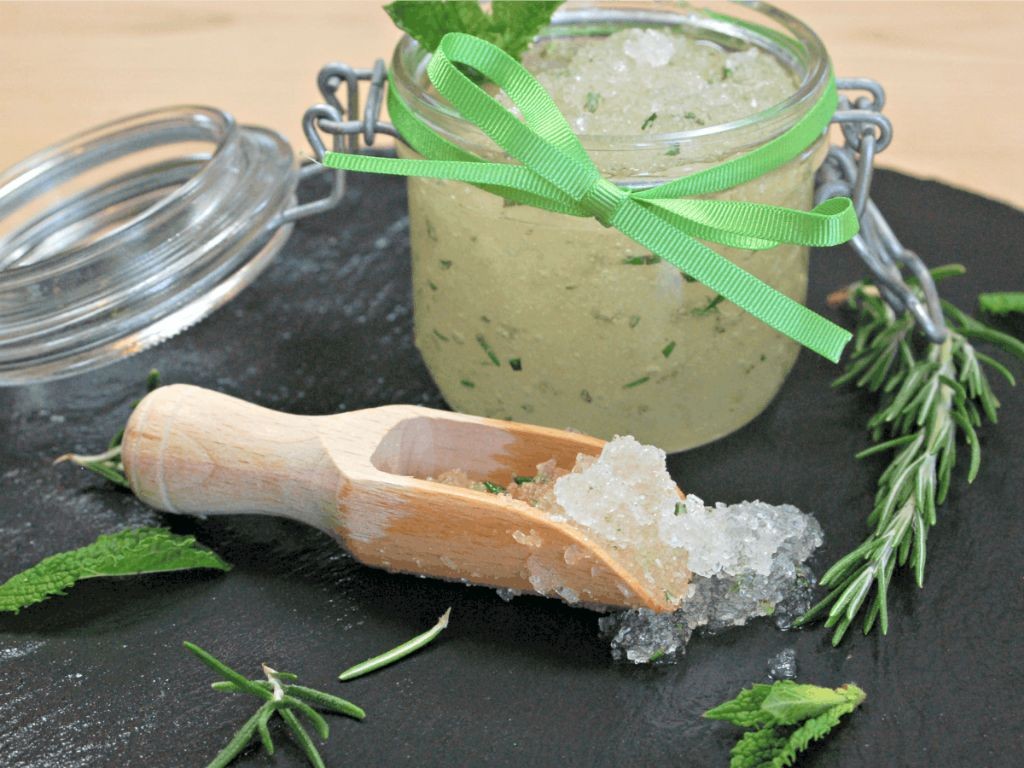 Cocoa Butter and Peppermint Foot Scrub