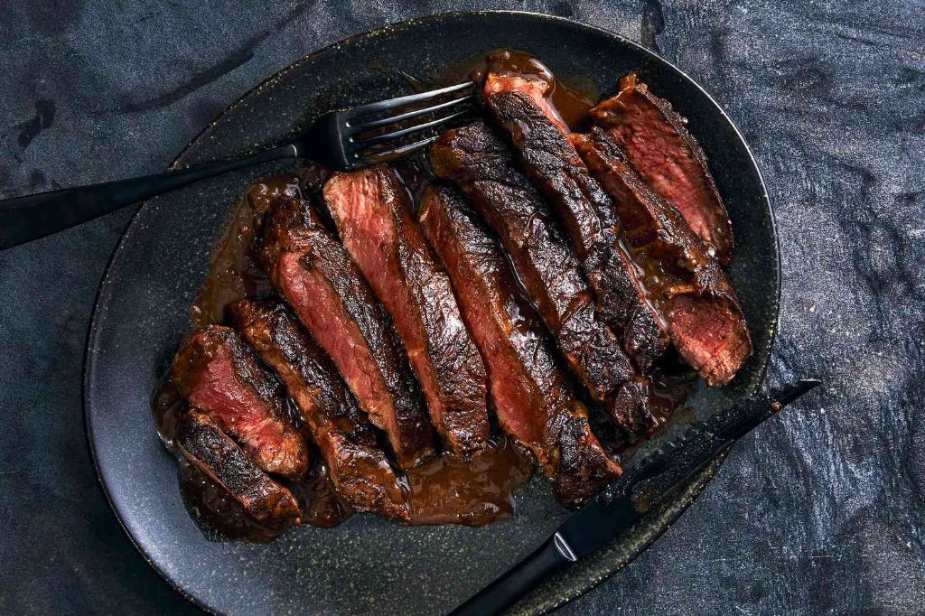 Cocoa-Rubbed Steak with Red Wine Reduction