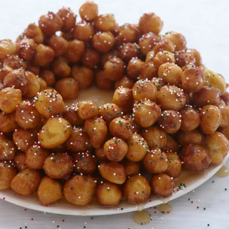 Coconut Covered Struffoli