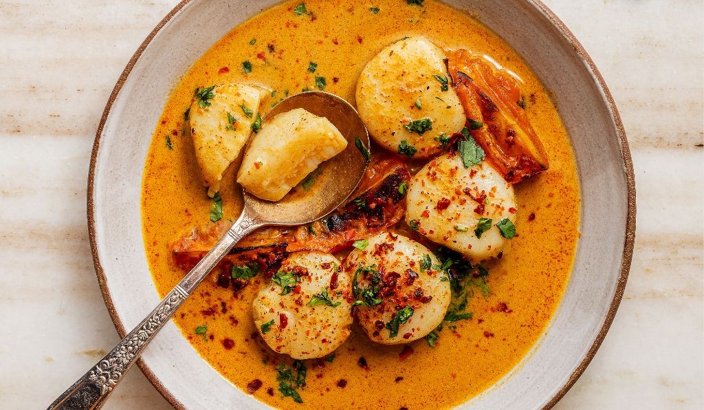 Coconut Curry Scallops