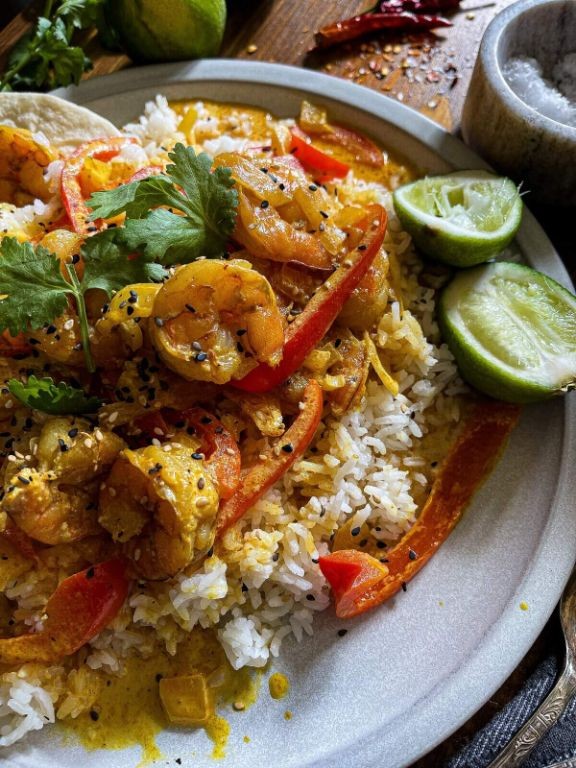 Coconut Gallo Pinto with Shrimp