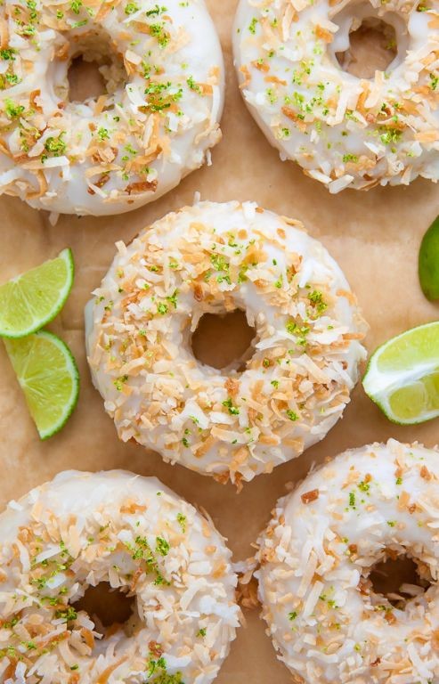 Coconut Lime Baked Donuts