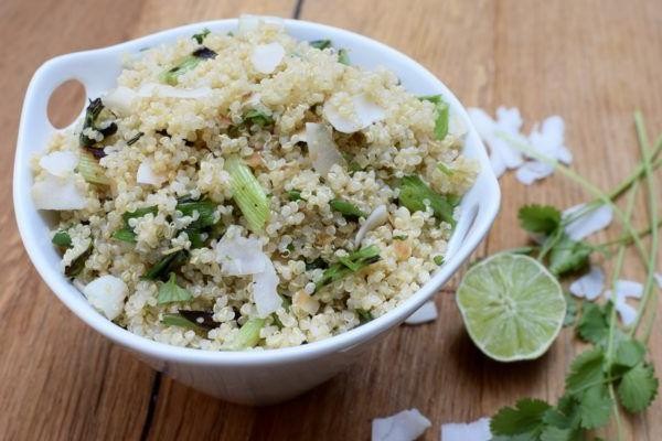 Coconut Lime Quinoa with Toasted Almonds