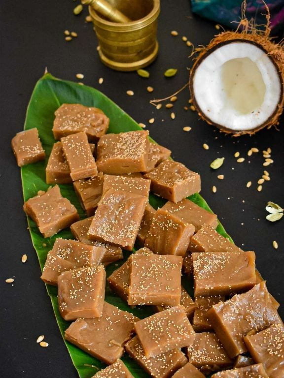 Coconut Milk Halva with Jaggery