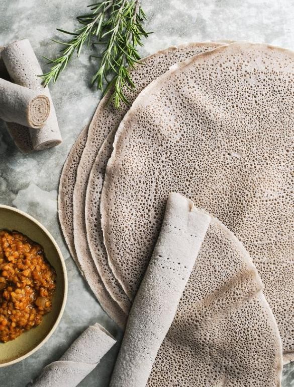 Coconut Milk Injera for a Tropical Touch