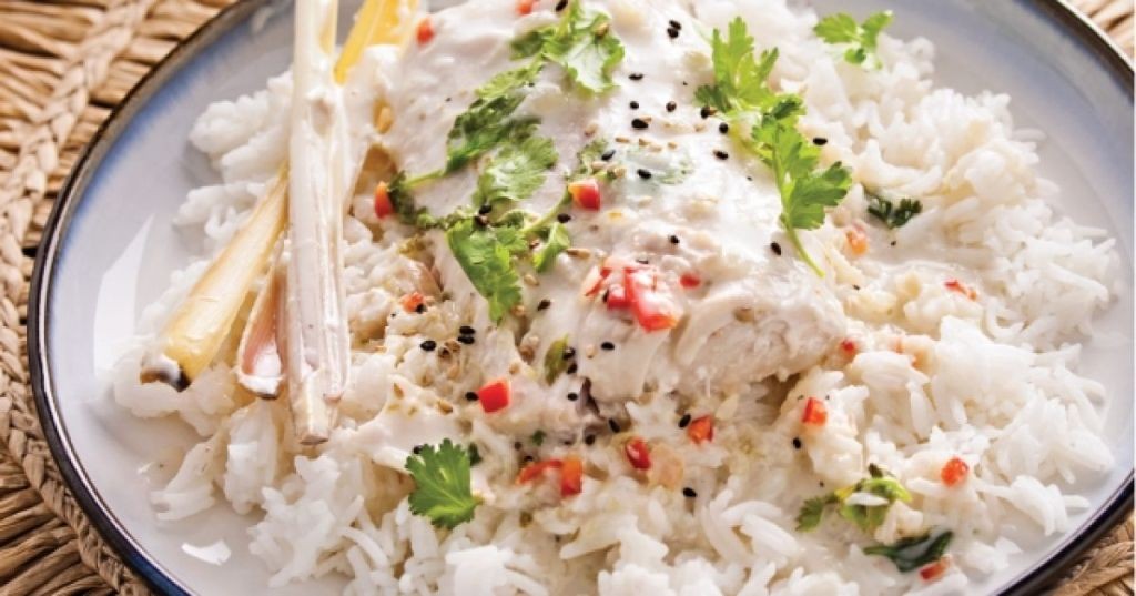Coconut Milk Poached Mahi-Mahi with Lime