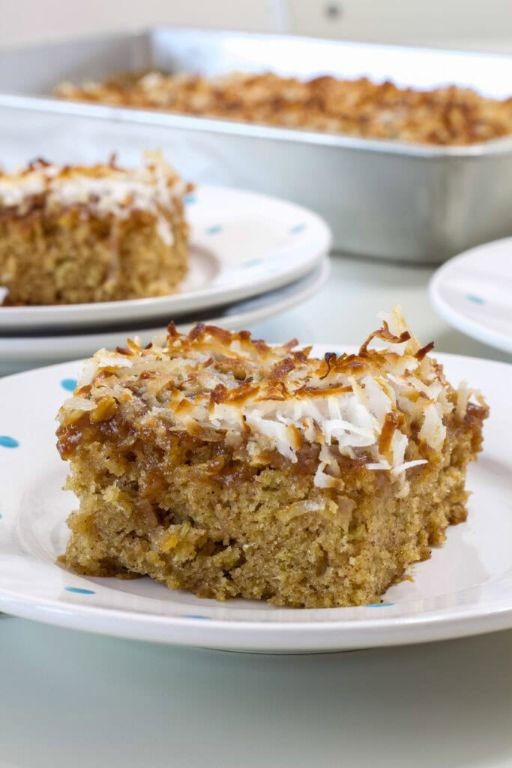 Coconut Oatmeal Cake with Cream Cheese Frosting