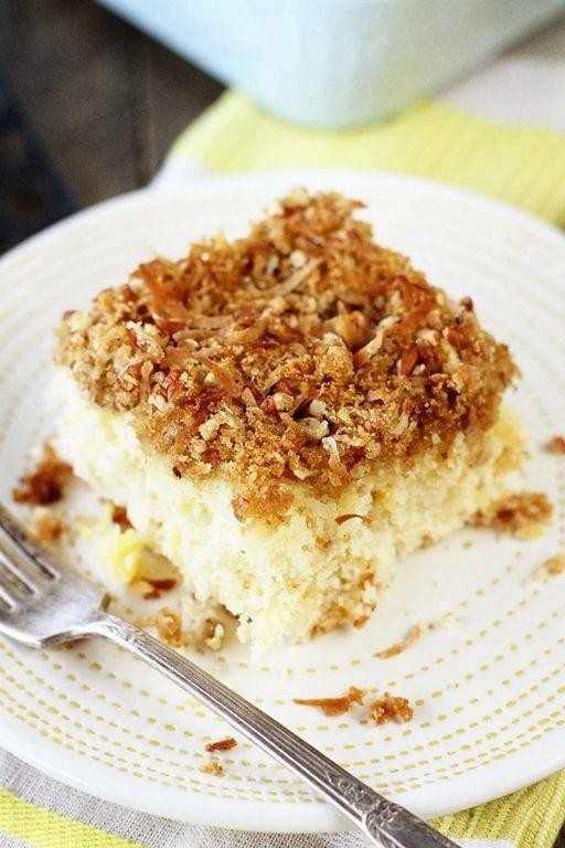 Coconut Pineapple Crumb Cake