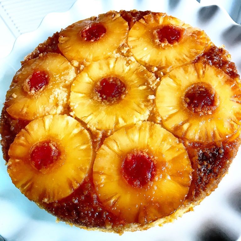 Coconut Pineapple Upside-Down Hawaiian Cake