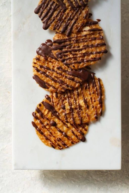 Coconut and Chocolate Florentine Lace Cookies