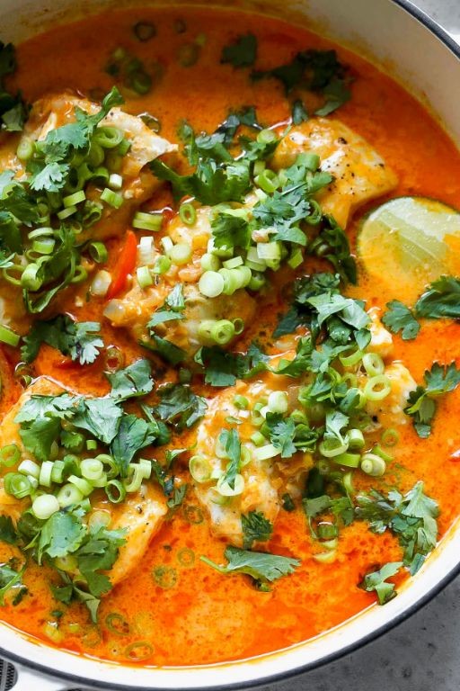 Cod and Chickpea Curry with Coconut Milk