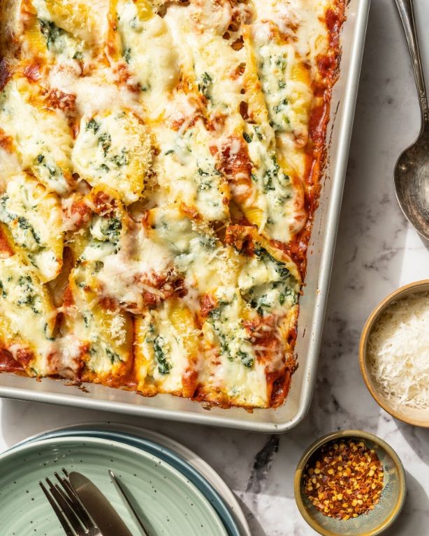 Cod and Spinach Stuffed Shells