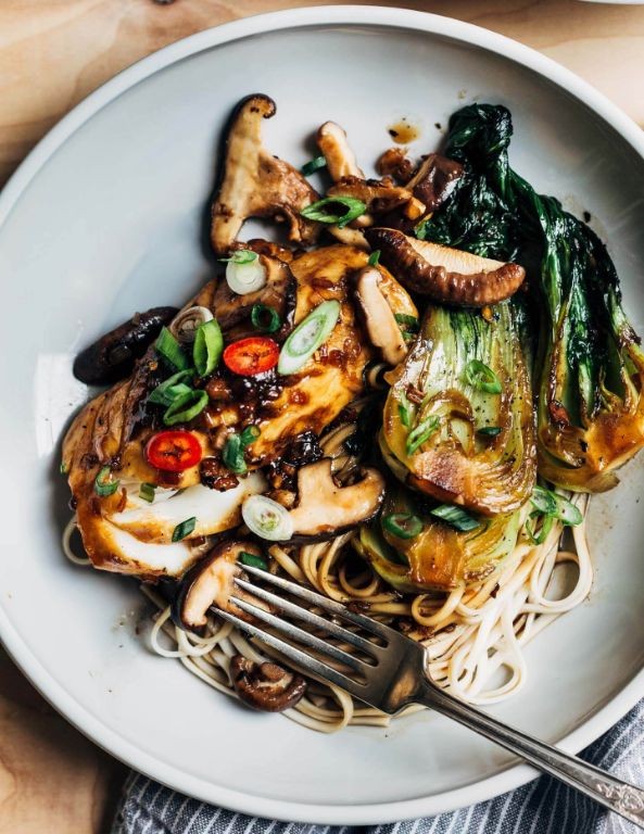 Cod and Vegetable Stir-Fry with Soy Glaze