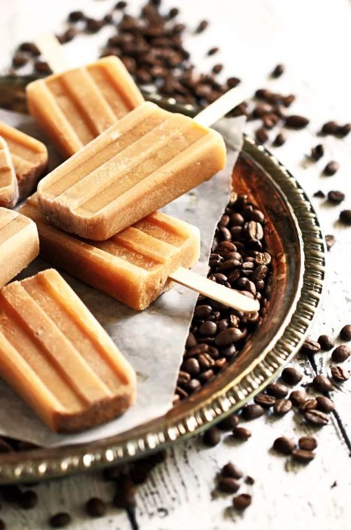 Cold Brew Coffee and Almond Milk Popsicles