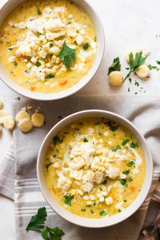Corn and Crab Chowder with Fresh Herbs