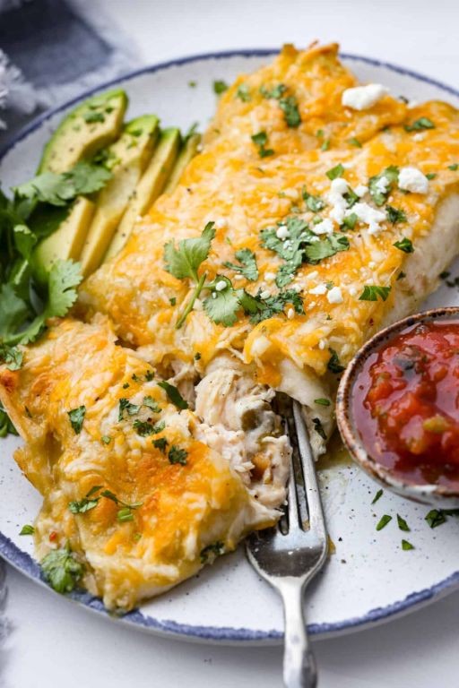 Corn and Cream Cheese Enchiladas
